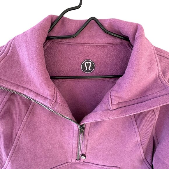Lululemon Womens XS Oversized Half-Zip Pullover Sweatshirt Purple Cotton & Span - Picture 7 of 9